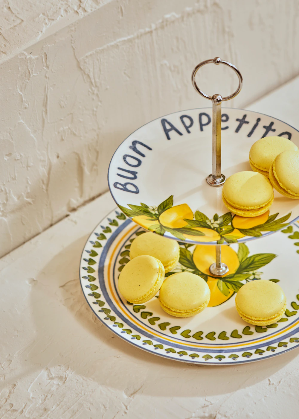 Lemoncello Porselen 2 Katlı Kurabiyelik