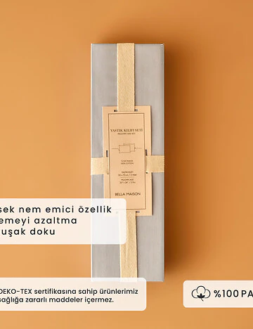 %100 Pamuk Ranforce Basic Yastık Kılıfı 2'li Krem (50x70 cm)