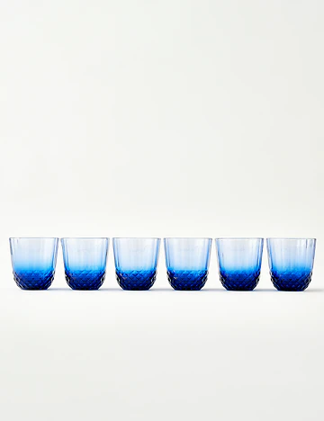 Colore Kesme Bardak 6'lı Mavi (320 cc)