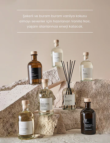 Vanilla Noir Çubuklu Oda Kokusu Beyaz (250 ml)