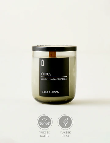 Citrus Ahşap Fitilli Soy Wax Mum