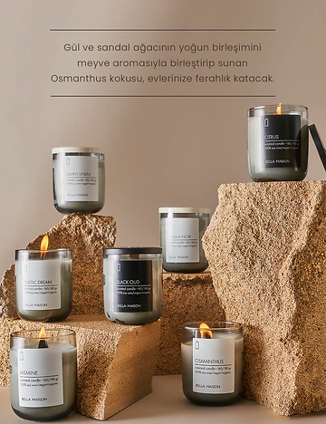 Osmanthus Ahşap Fitilli Soy Wax Mum
