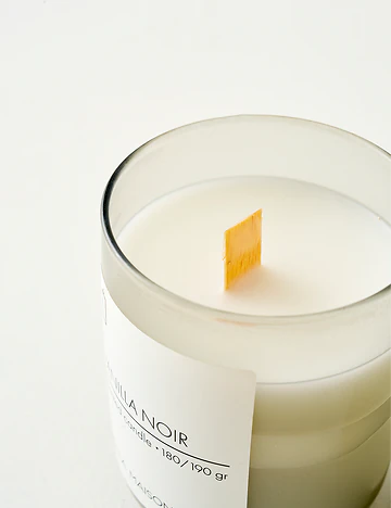 Vanilla Noir Ahşap Fitilli Soy Wax Mum