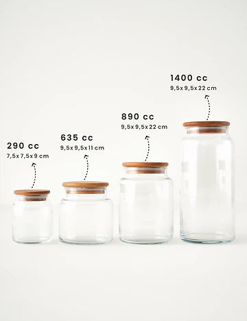 Joye Ahşap Kapaklı Kavanoz (290 cc)