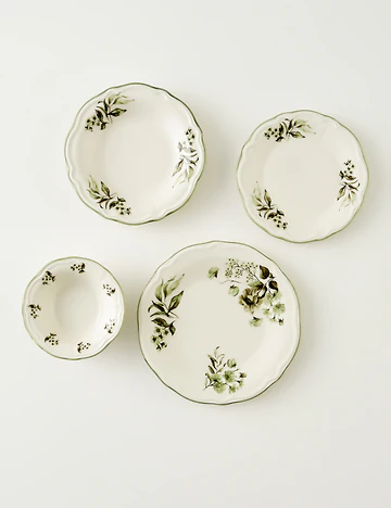 Julia Stoneware 24 Parça 6 Kişilik Yemek Takımı Yeşil