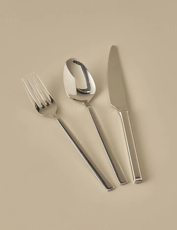 Premium 18 Parça 6 Kişilik Tatlı Çatal Kaşık Bıçak Takımı Silver