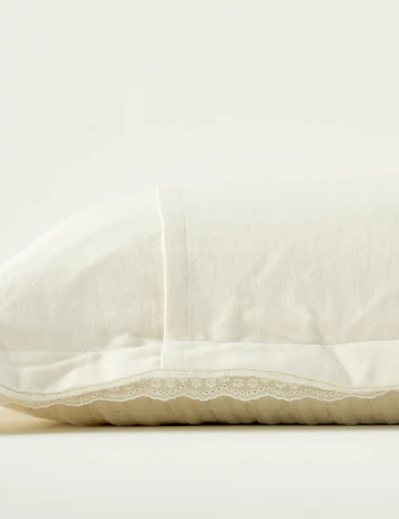 %100 Pamuk Vintage Çift Kişilik Yatak Örtüsü Seti Krem (240x260 cm)