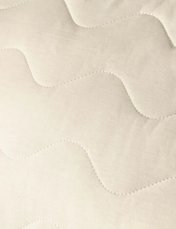 Microfiber Kapitoneli Yastık Alezi Beyaz (50x70 cm)