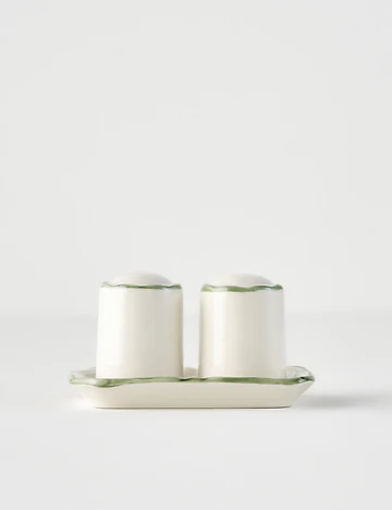 Julia Stoneware Tuzluk-Biberlik Yeşil