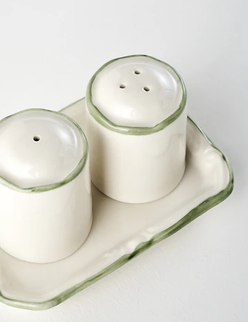 Julia Stoneware Tuzluk-Biberlik Yeşil