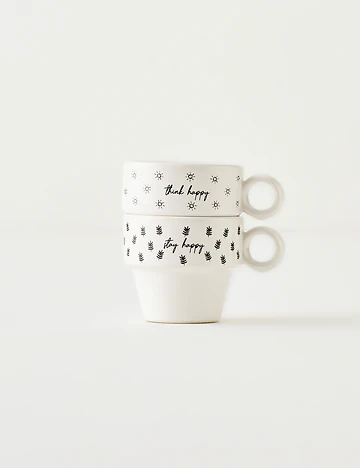 Simple Seramik Espresso 2'li Kahve Fincanı Seti (105 cc)
