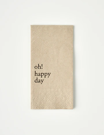 Oh Happy Day 25'li Kağıt Peçete Kahverengi (33x33 cm)