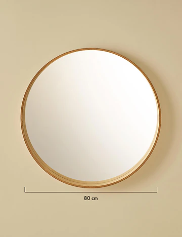 Olivia Açılı Ayna Meşe (80 cm)