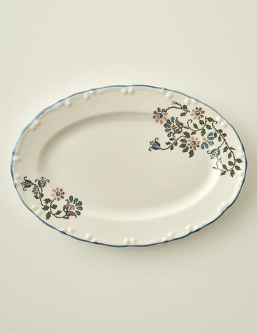 Vintage Kayık Tabak Mavi (30 cm)