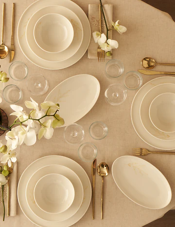 Exclusive Selection Porselen 29 Parça 6 Kişilik Yemek Takımı Beyaz