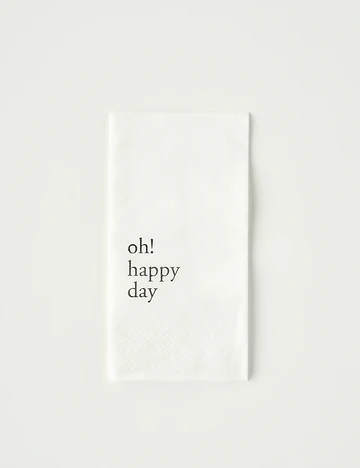 Oh Happy Day 100'lü Kağıt Peçete Beyaz (33x33 cm)