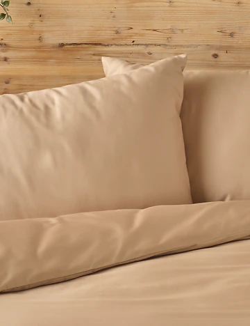 %100 Pamuk Saten Supreme Basic Tek Kişilik Nevresim Seti Vizon (160x220 cm)