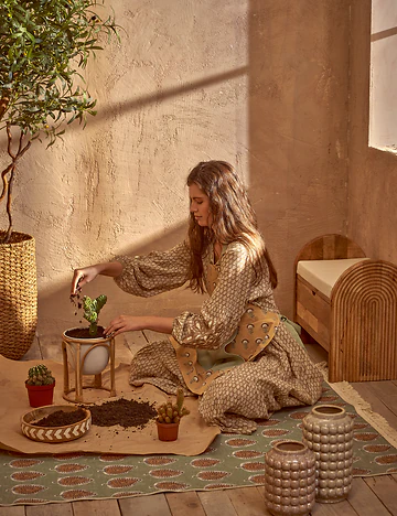 Olivia Mango Ağacı Bench Naturel (64x35x50 cm)