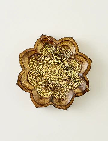 Rico Mango Ağacı Dekoratif Tabak Naturel (22x3,5x22 cm)