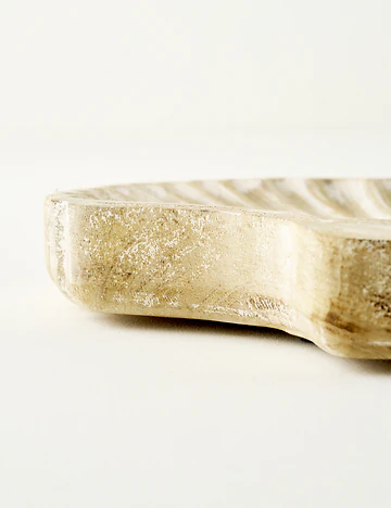 Oyster Mango Ağacı Dekoratif Tabak Naturel (30x2,5x20 cm)