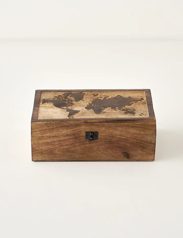 Yuro Mango Ağacı Dekoratif Kutu Naturel (30x20x12 cm)
