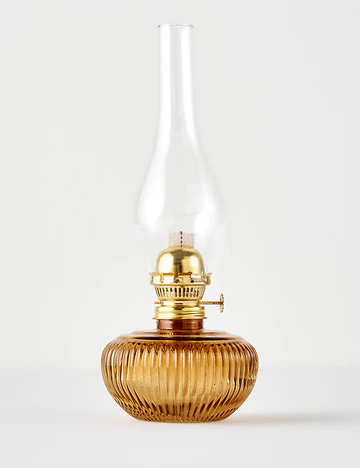 Vintage Cam Gaz Lambası Amber (13x33 cm)