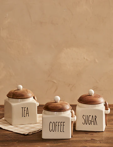 Sucre Seramik Kavanoz Krem (800 ml)