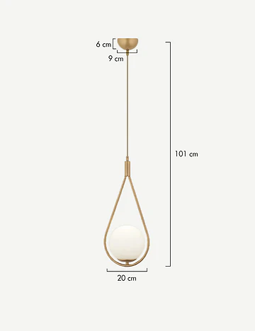 Opium Sarkıt Avize Gold (20x101 cm)