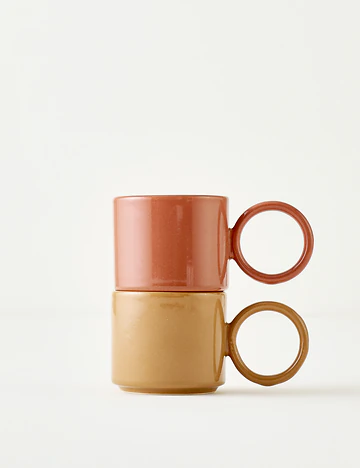 Arcana Seramik Espresso 2'li Set Gülkurusu (180 cc)