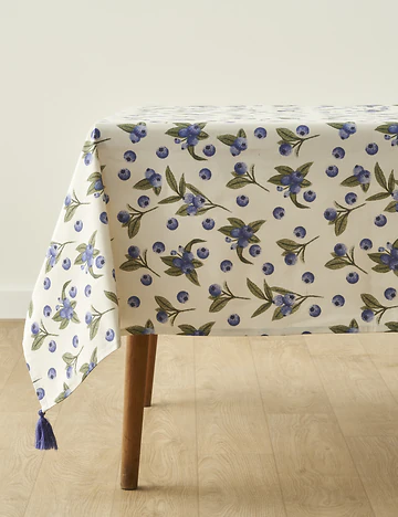 %100 Pamuk Blueberry Masa Örtüsü (153x250 cm)
