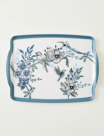 Bleu Blanc Melamin Tepsi Mavi (42x31 cm)