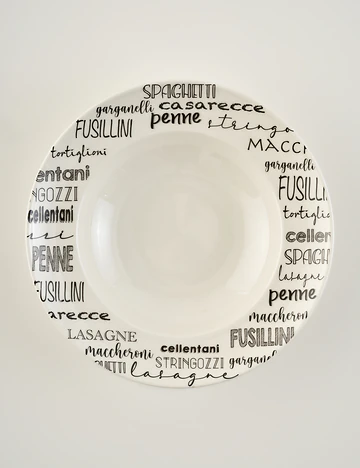 Alfredo Porselen Makarna Tabağı Siyah (28 cm)