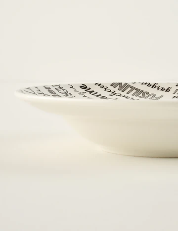 Alfredo Porselen Makarna Tabağı Siyah (28 cm)