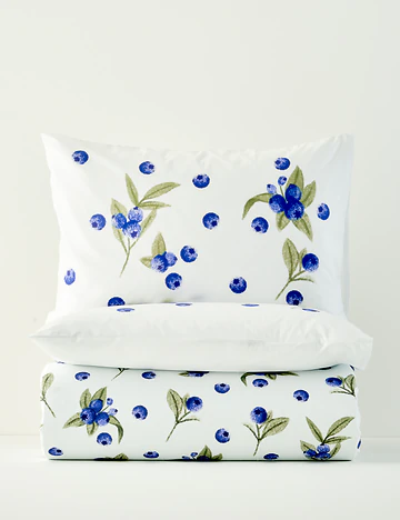 %100 Pamuk Ranforce Blueberry Çift Kişilik Nevresim Seti (200x220 cm)
