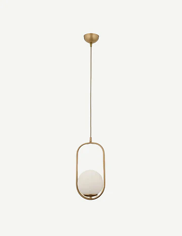 Thuru Sarkıt Avize Beyaz Camlı Beyaz-Gold (17x105 cm)