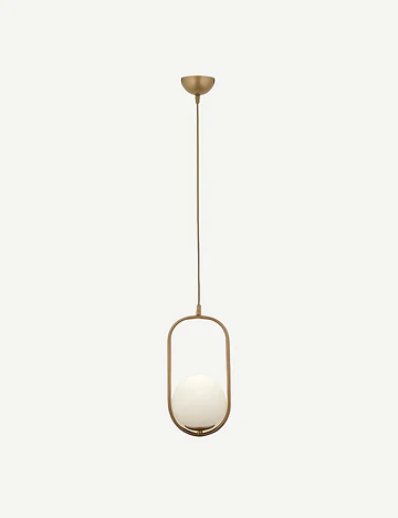 Thuru Sarkıt Avize Beyaz Camlı Beyaz-Gold (17x105 cm)
