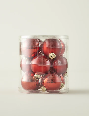 Christmas Dekoratif Süs 12'li Kırmızı (6 cm)