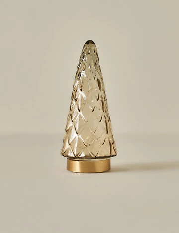 Pine Tree Yılbaşı Ledli Aydınlatma Gold (24 cm)