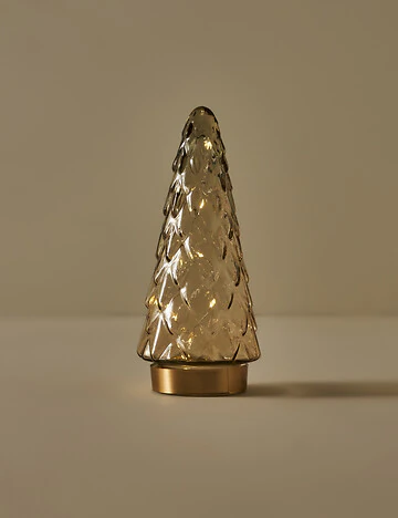 Pine Tree Yılbaşı Ledli Aydınlatma Gold (24 cm)