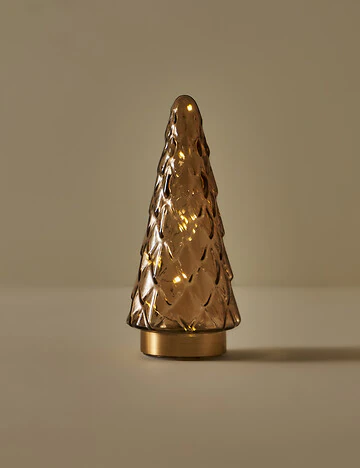 Pine Tree Yılbaşı Ledli Aydınlatma Kahverengi (24 cm)
