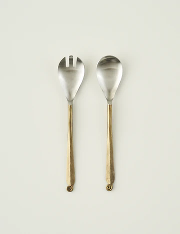 Finta Salata Servis Seti Naturel (25x5 cm)