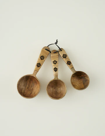 Varna 3'lü Ölçü Kaşığı Seti Naturel (21,5x8,5x5,5 cm)