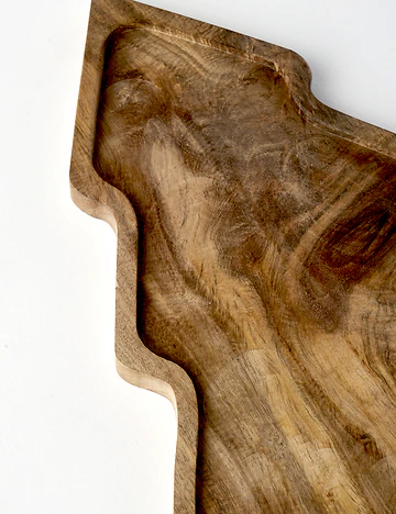 Tree Sunum Tabağı Naturel (28,5x20 cm)