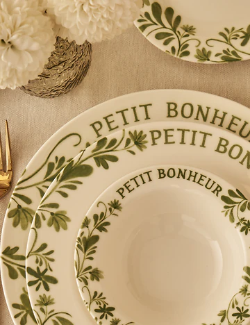Petit Bonheur Porselen 44 Parça Yemek Ve Kahvaltı Takımı Yeşil