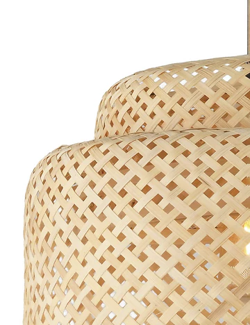 Eloise Rattan Sarkıt Avize Naturel (37x80 cm)