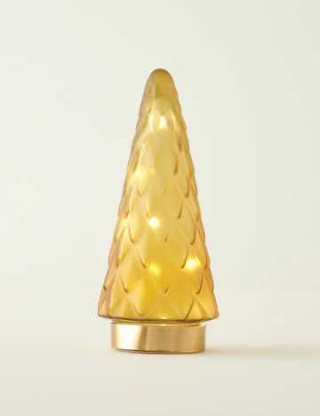 Pine Tree Dekoratif Ledli Aydınlatma Sarı (24 cm)