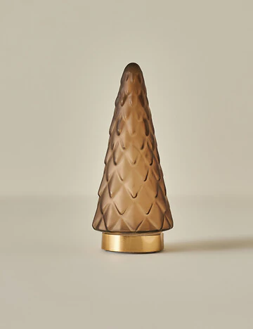 Pine Tree Dekoratif Ledli Aydınlatma Koyu Kahve (24 cm)