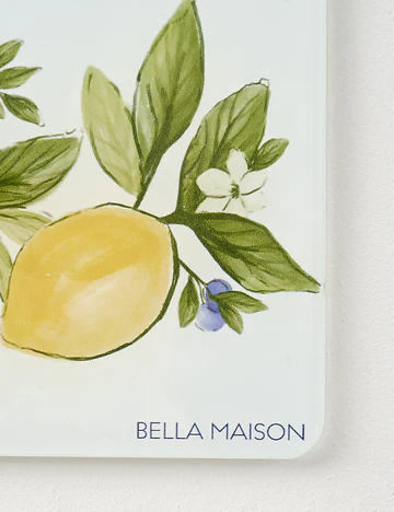 Lemoncello Cam Kesme Tahtası (35x25 cm)
