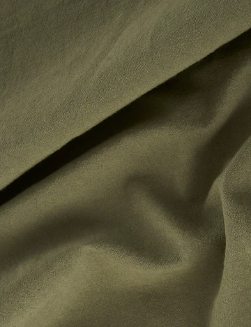 %100 Pamuk Elegance Kenarı Fıfırlı Masa Örtüsü Haki (150x250 cm)