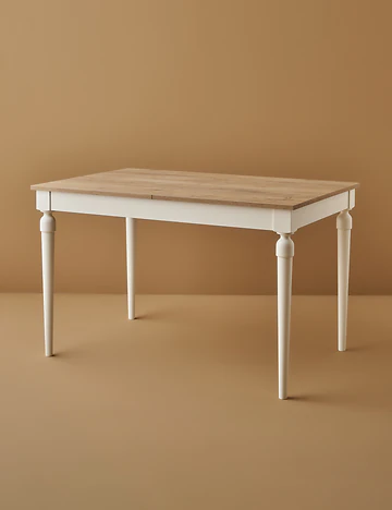 Oak Açılır Masa Naturel-Beyaz (120x77x83 cm)
